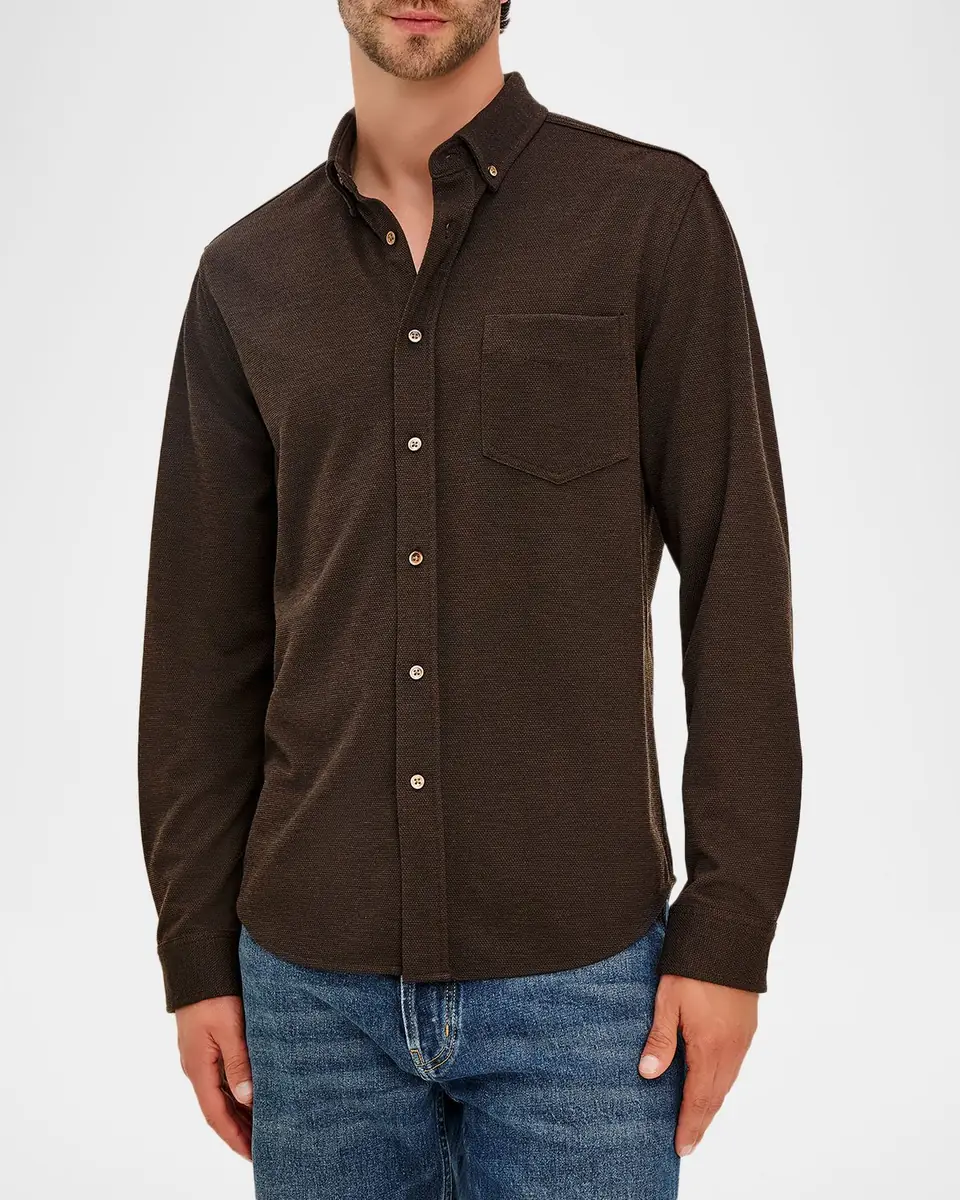 RAILS Men's Tech Pique Button-Front Shirt | Thumbnail 4 RAILS Men's Tech Pique Button-Front Shirt | Thumbnail 4