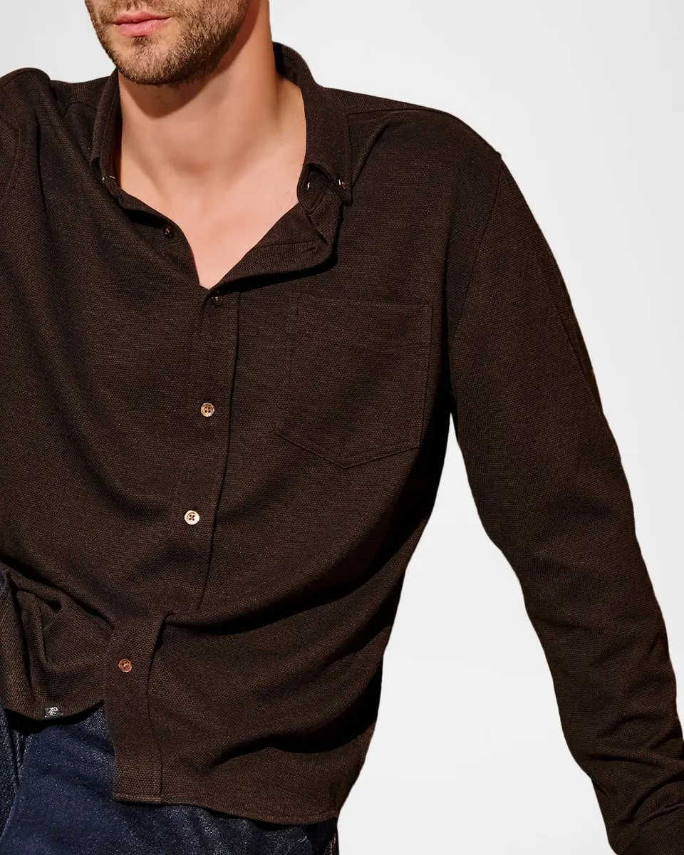 RAILS Men's Tech Pique Button-Front Shirt | Thumbnail 6 RAILS Men's Tech Pique Button-Front Shirt | Thumbnail 6
