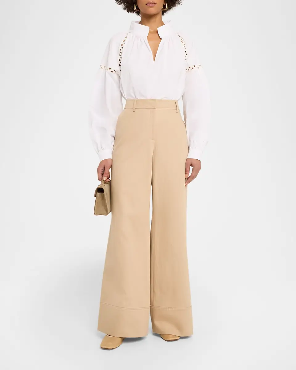 Lafayette 148 New York Soutache-Inset Cotton Poplin Shirt | Thumbnail 2 Lafayette 148 New York Soutache-Inset Cotton Poplin Shirt | Thumbnail 2