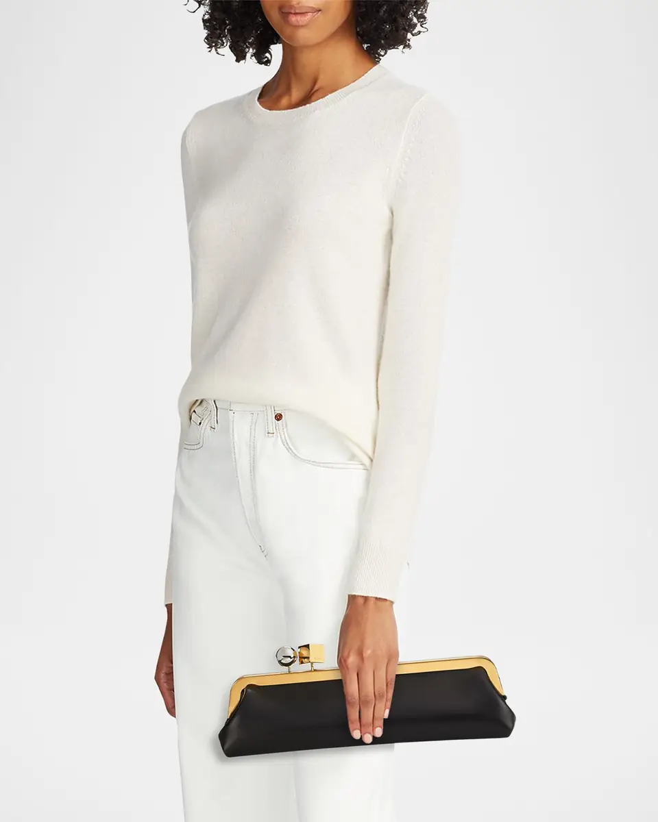 Jacquemus The Salon Leather Pochette Clutch Bag | Thumbnail 4