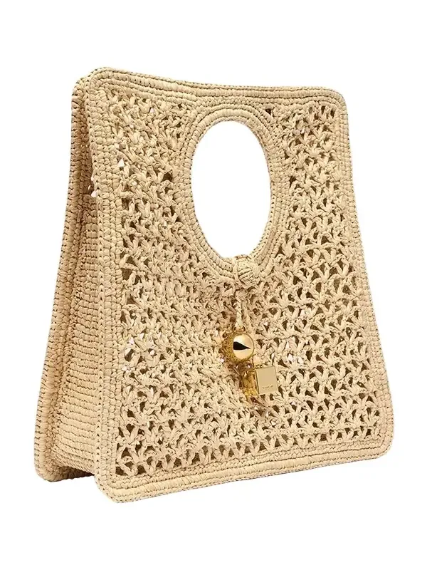 Le Petit Carre Raffia Top-Handle Bag Le Petit Carre Raffia Top-Handle Bag