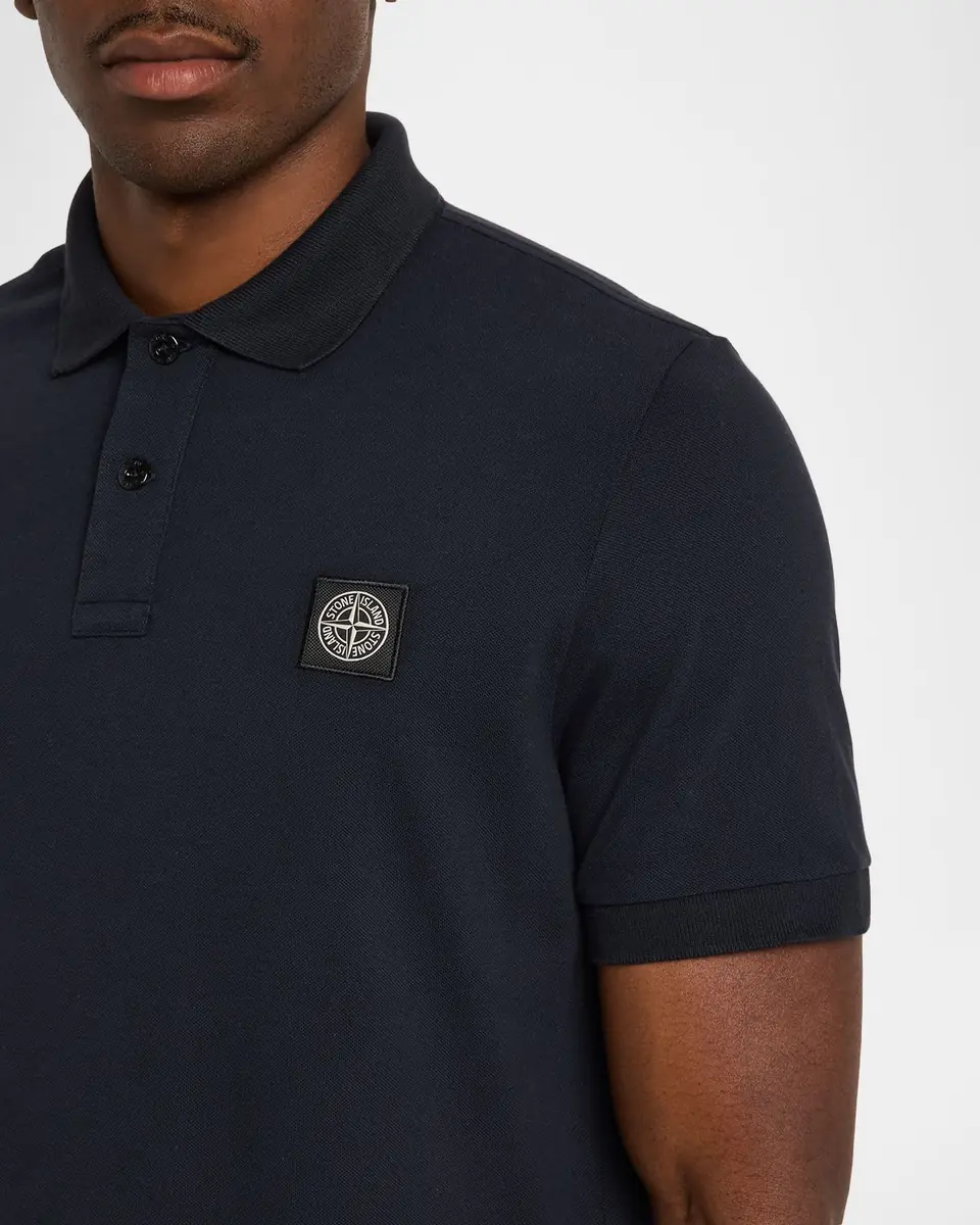 Stone Island Men's Cotton-Stretch Compass Badge Polo Shirt | Thumbnail 5