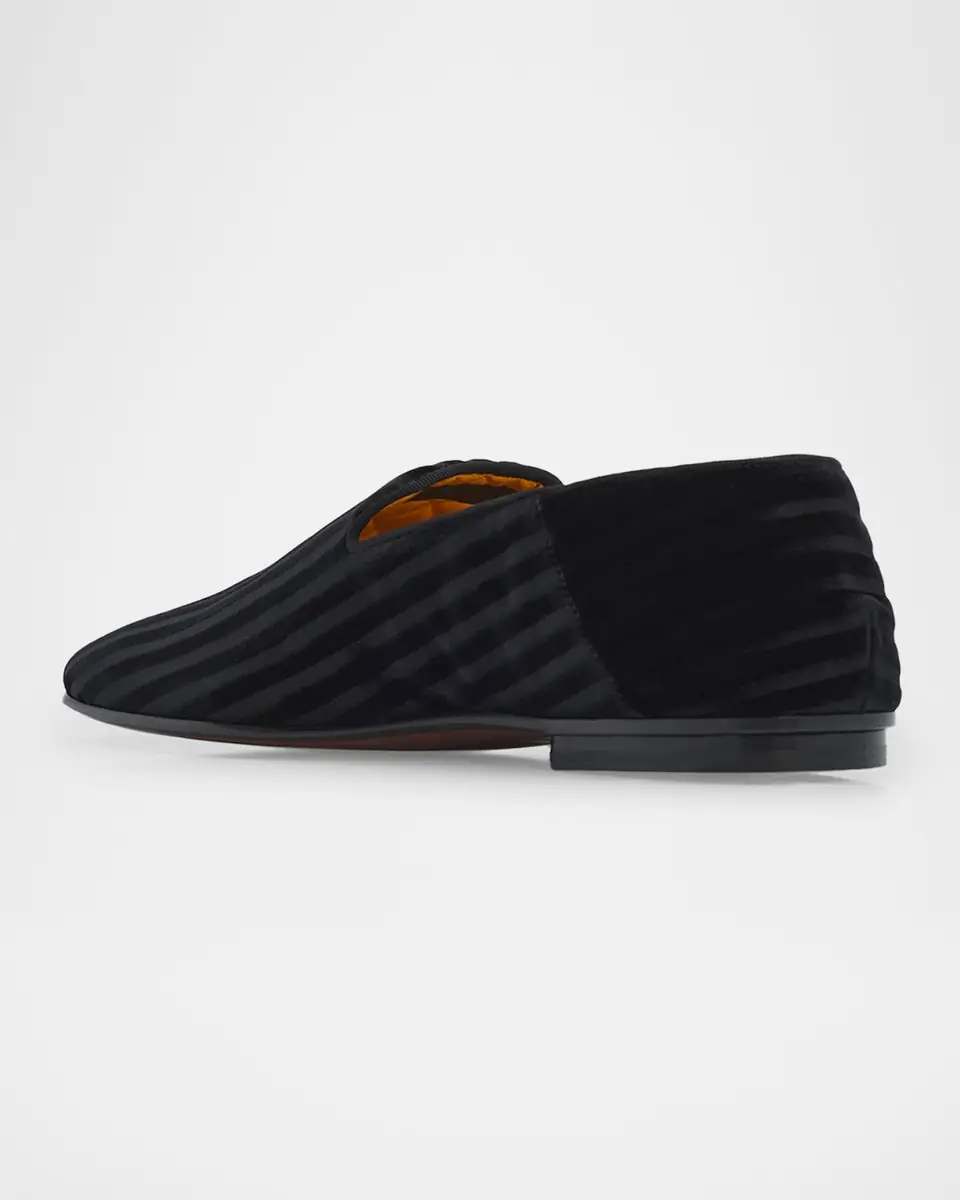 Tom Ford Men's Striped Velvet Loafers | Thumbnail 2 Tom Ford Men's Striped Velvet Loafers | Thumbnail 2
