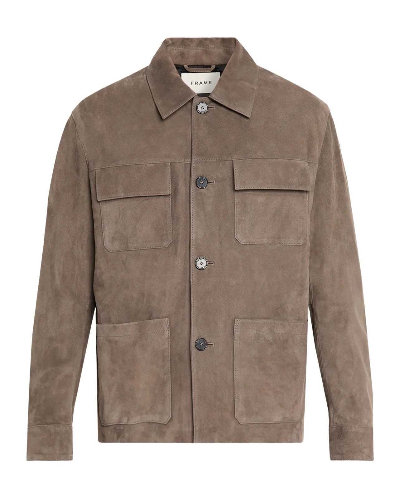 Frame Men's Taupe Suede Chore Coat