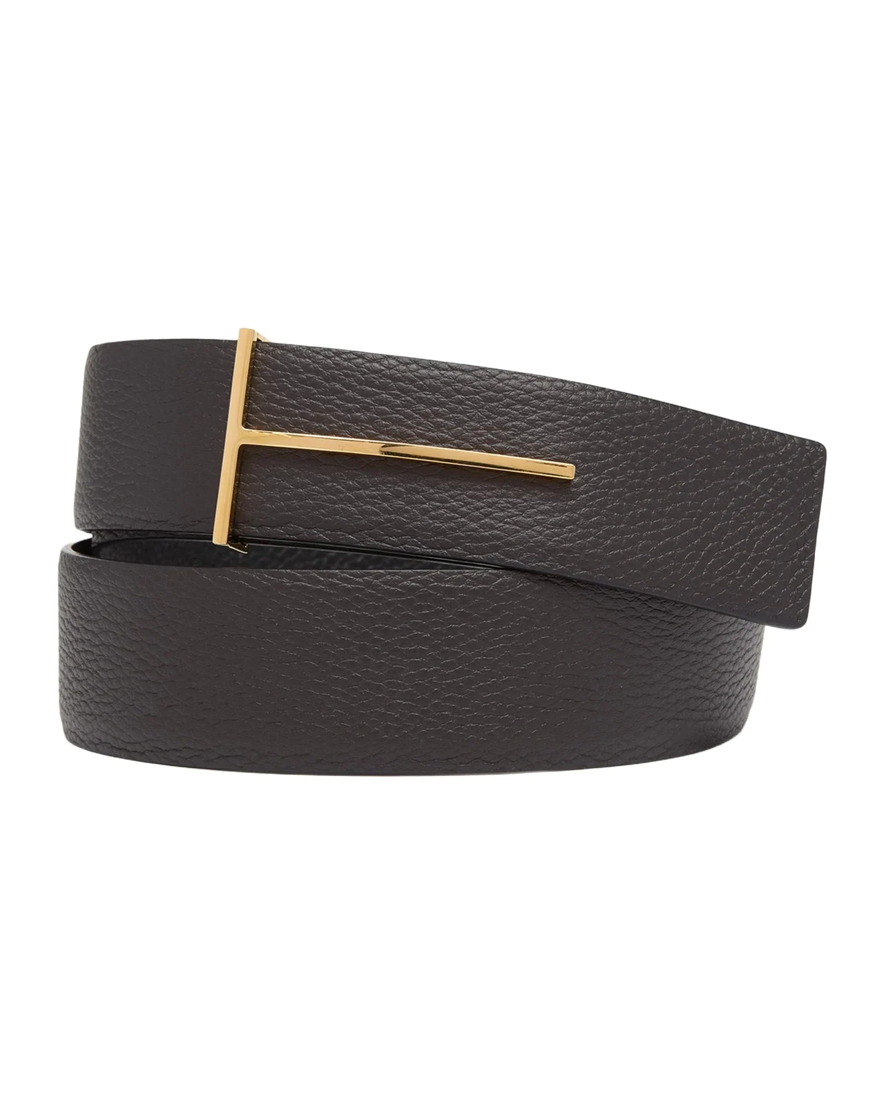 Tom Ford Men's Reversible Leather T-Buckle Belt