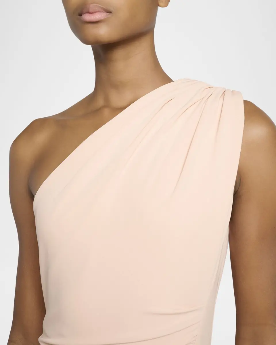 Elie Saab One-Shoulder Ruched Jersey Gown | Thumbnail 5
