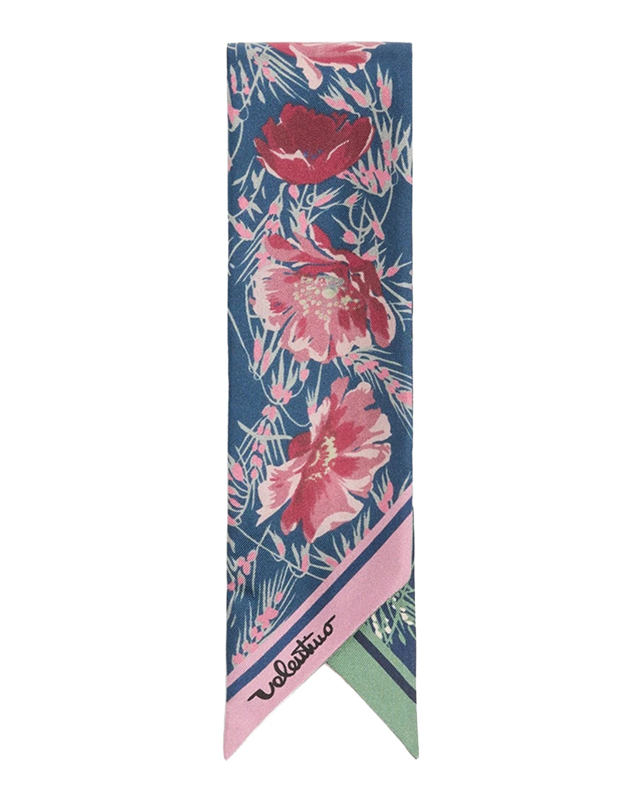 Apres L 'Hiver Poppies Silk Bandeau Scarf