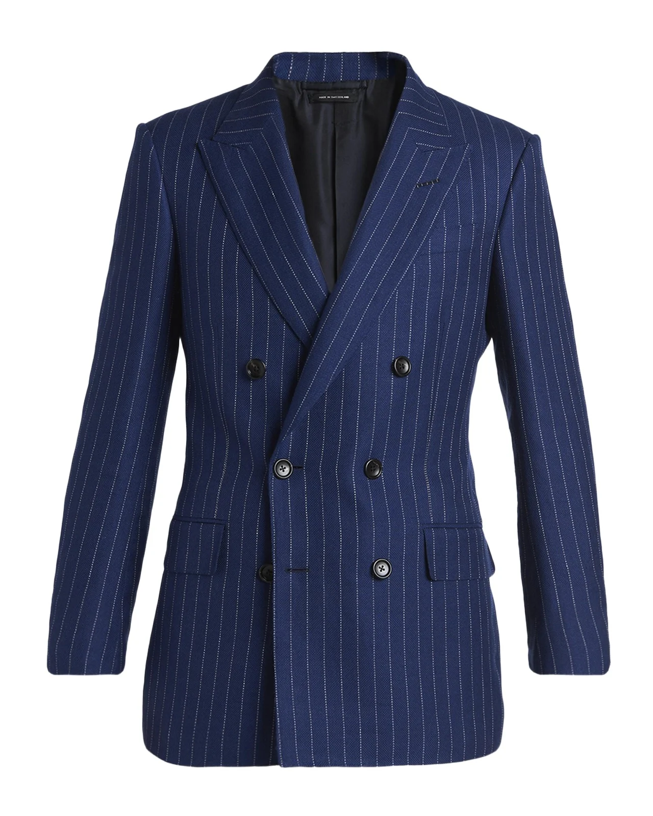 Tom Ford Pinstripe Wool/Linen/Silk Double-Breasted Blazer