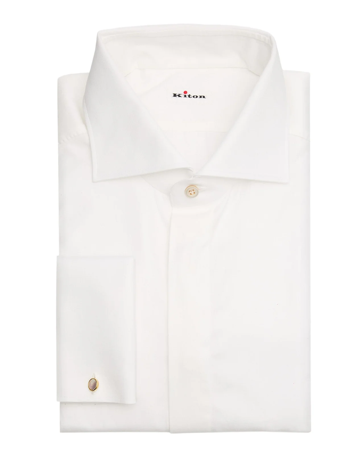 Kiton Men's Cotton French-Cuff Dress Shirt