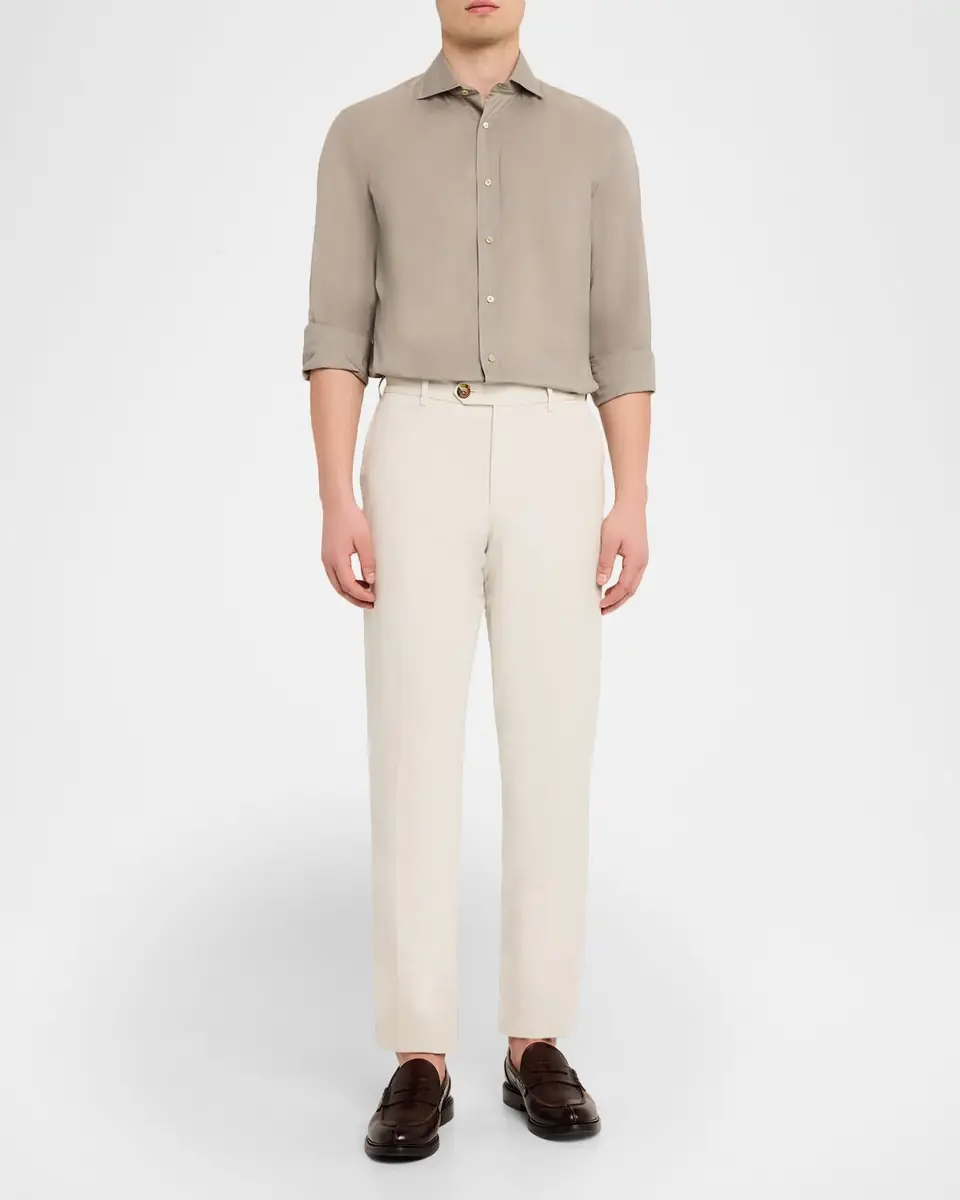 Brunello Cucinelli Men's Cotton Classic Fit Button-Down Shirt | Thumbnail 2 Brunello Cucinelli Men's Cotton Classic Fit Button-Down Shirt | Thumbnail 2