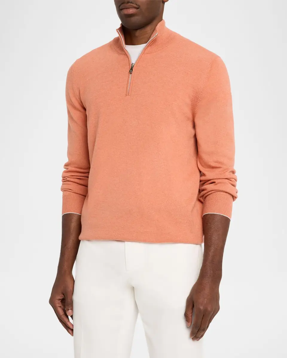 Brunello Cucinelli Men's Cashmere Turtleneck Sweater | Thumbnail 4 Brunello Cucinelli Men's Cashmere Turtleneck Sweater | Thumbnail 4