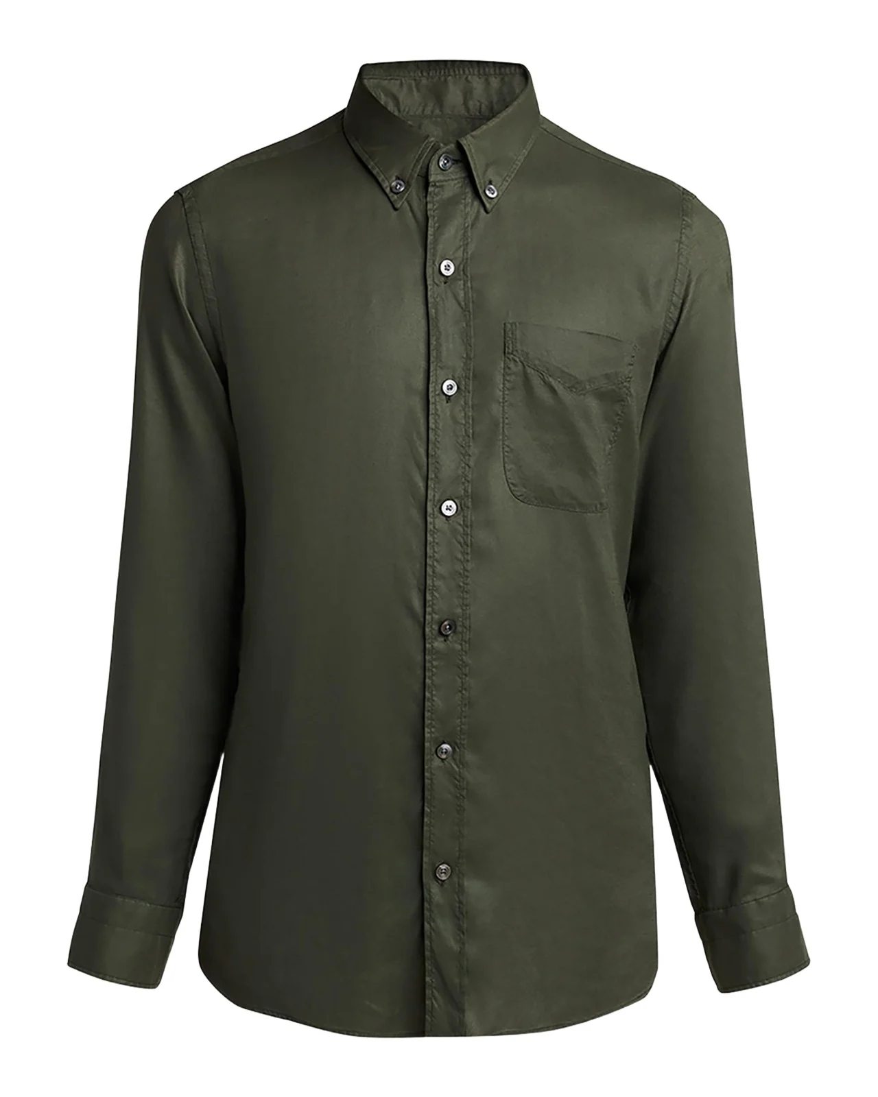 Men's Slim-Fit Gabardine Button-Down Shirt Men's Slim-Fit Gabardine Button-Down Shirt