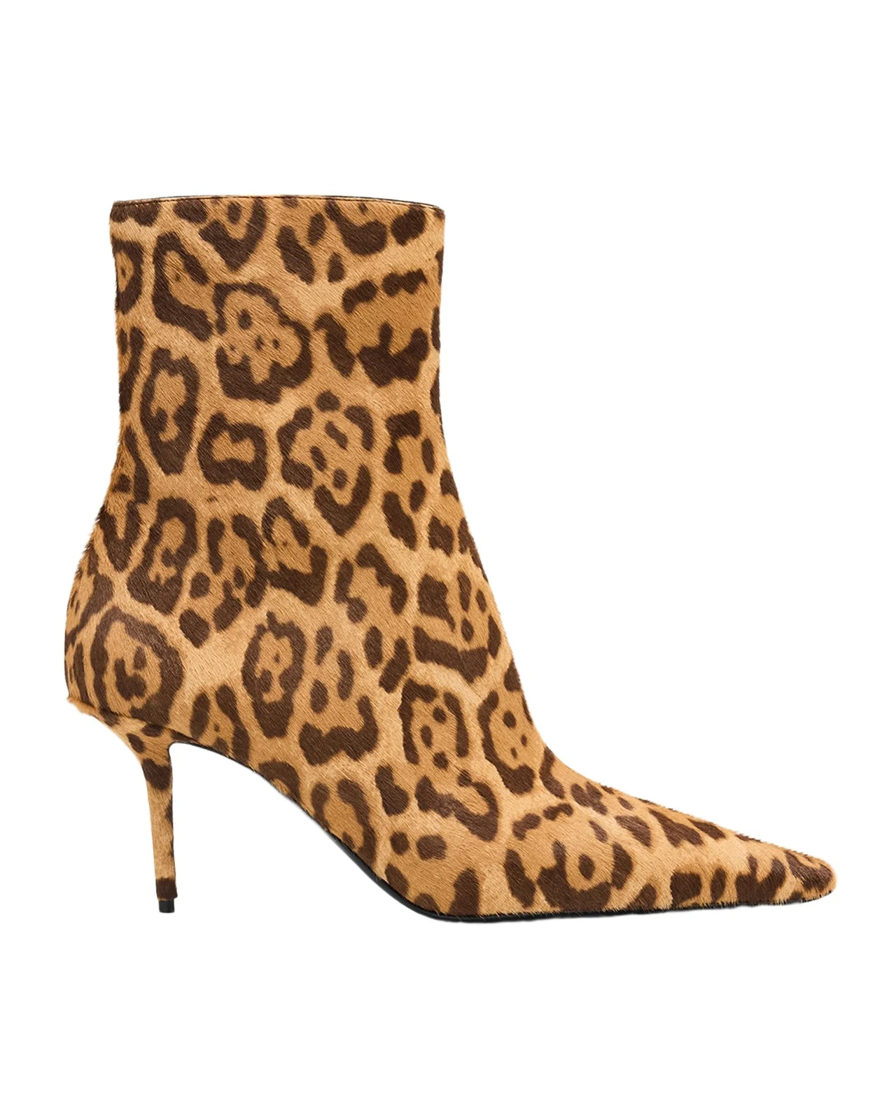 75mm Ashley Leopard Calf Hair Booties 75mm Ashley Leopard Calf Hair Booties