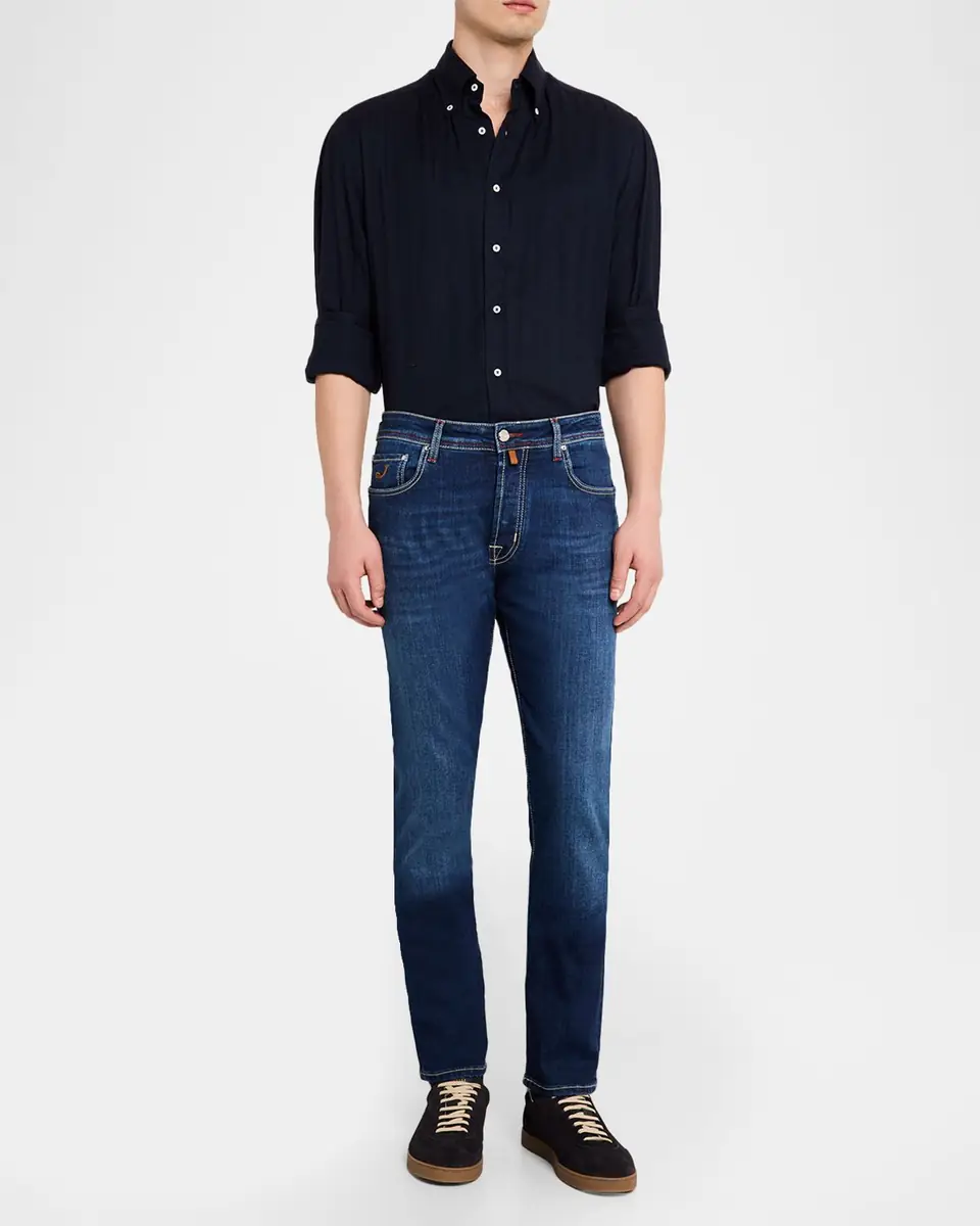 Jacob Cohen Men's Slim Fit Bard Medium-Wash Skinny Jeans | Thumbnail 2