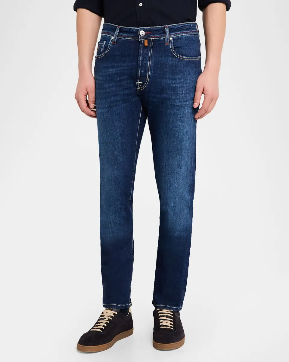 Jacob Cohen Men's Slim Fit Bard Medium-Wash Skinny Jeans | Thumbnail 4