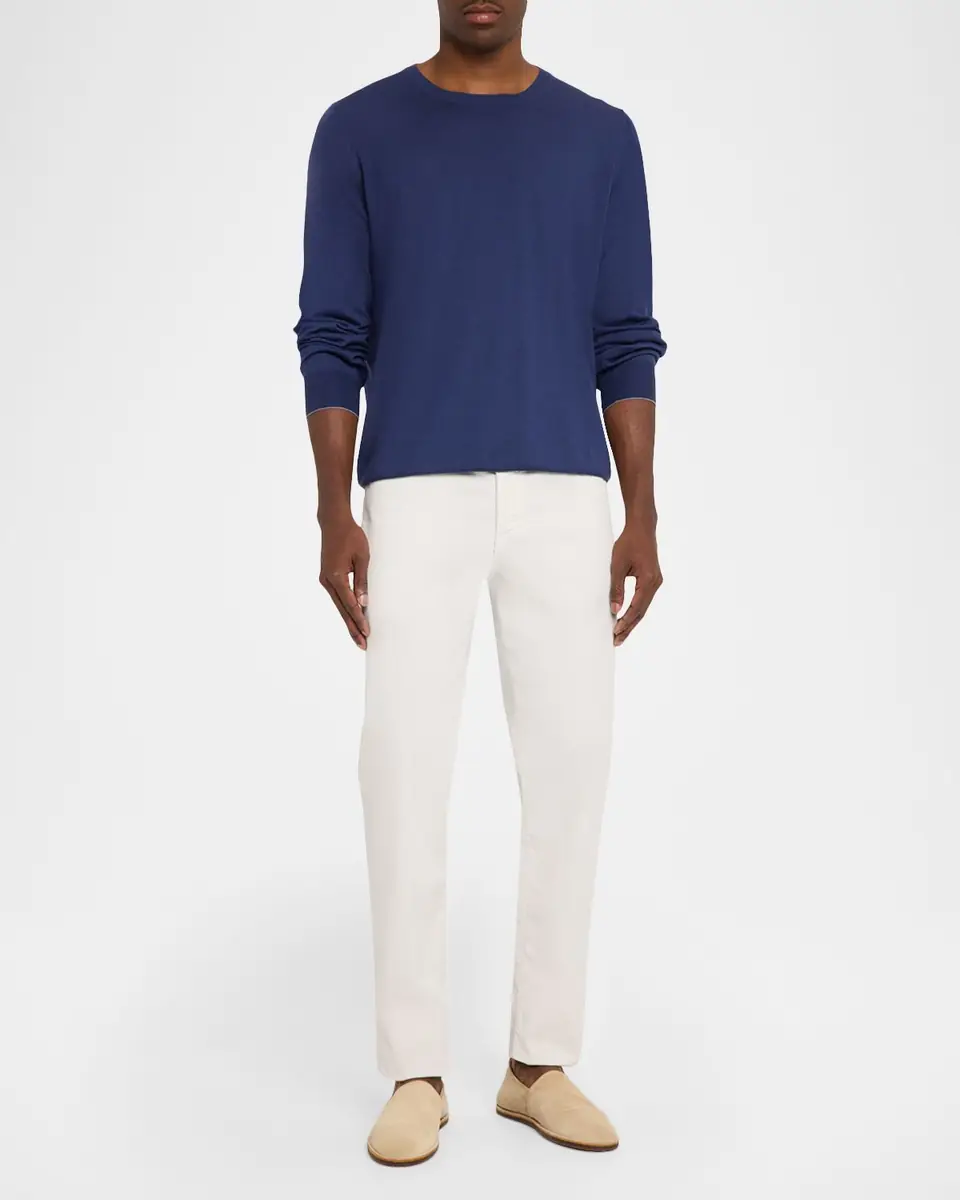 Brunello Cucinelli Men's Wool and Cashmere Crewneck Sweater | Thumbnail 2 Brunello Cucinelli Men's Wool and Cashmere Crewneck Sweater | Thumbnail 2