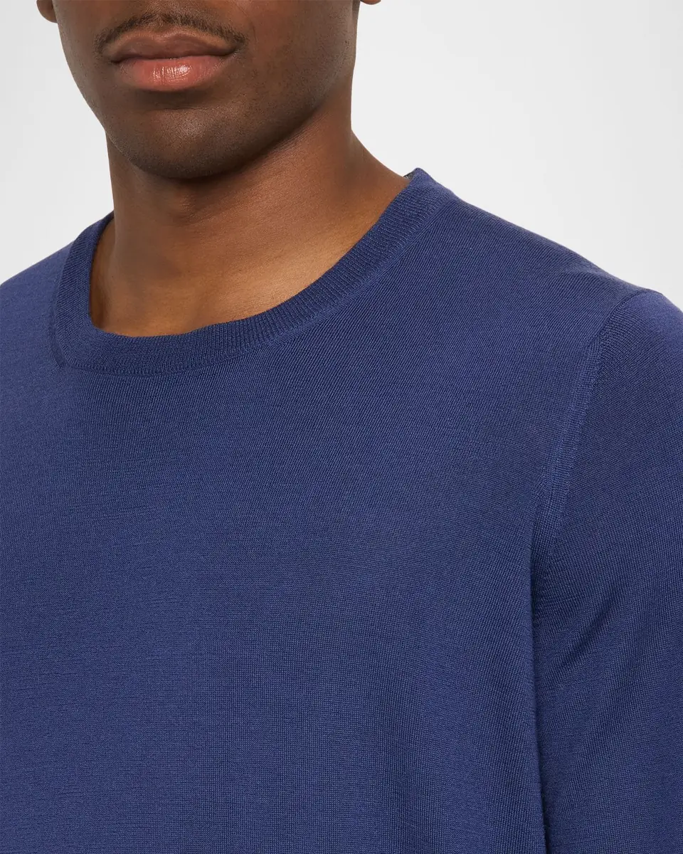 Brunello Cucinelli Men's Wool and Cashmere Crewneck Sweater | Thumbnail 5 Brunello Cucinelli Men's Wool and Cashmere Crewneck Sweater | Thumbnail 5