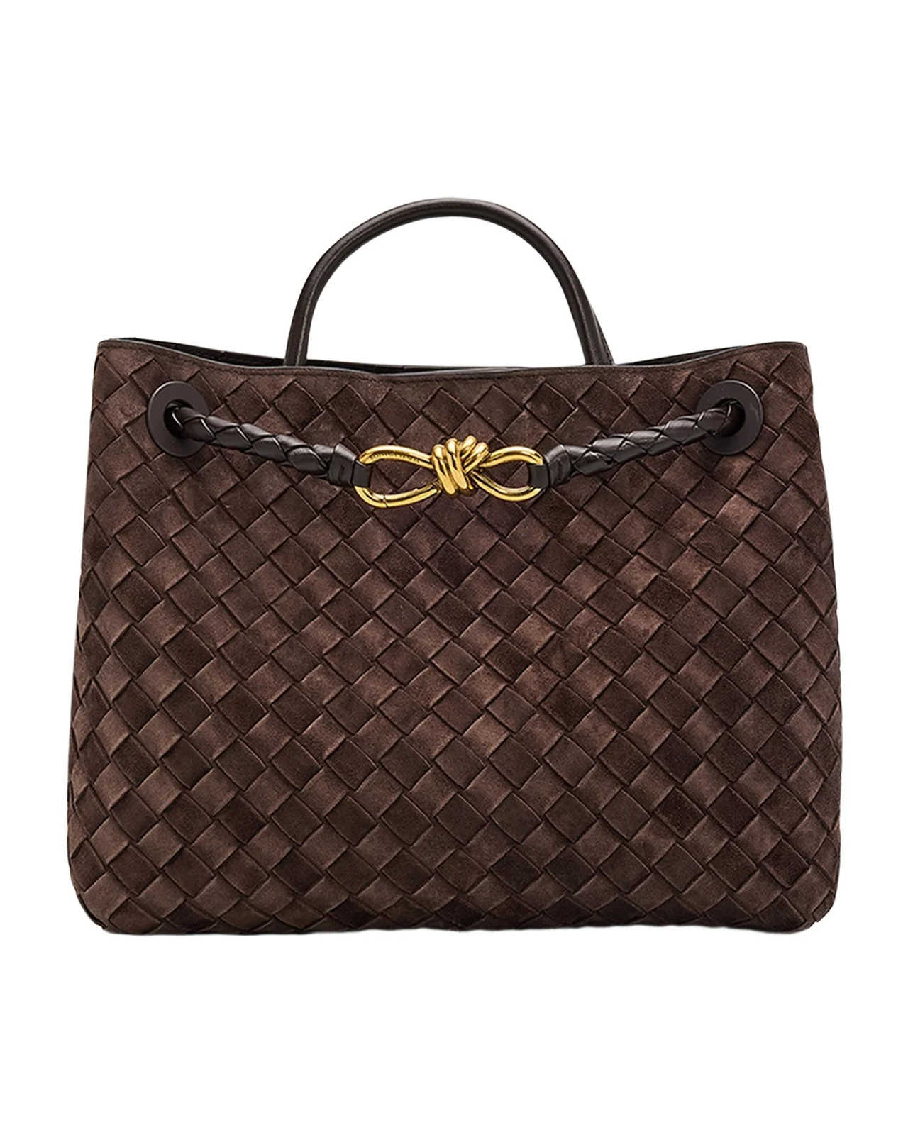Andiamo Medium Top-Handle Bag in Suede Andiamo Medium Top-Handle Bag in Suede