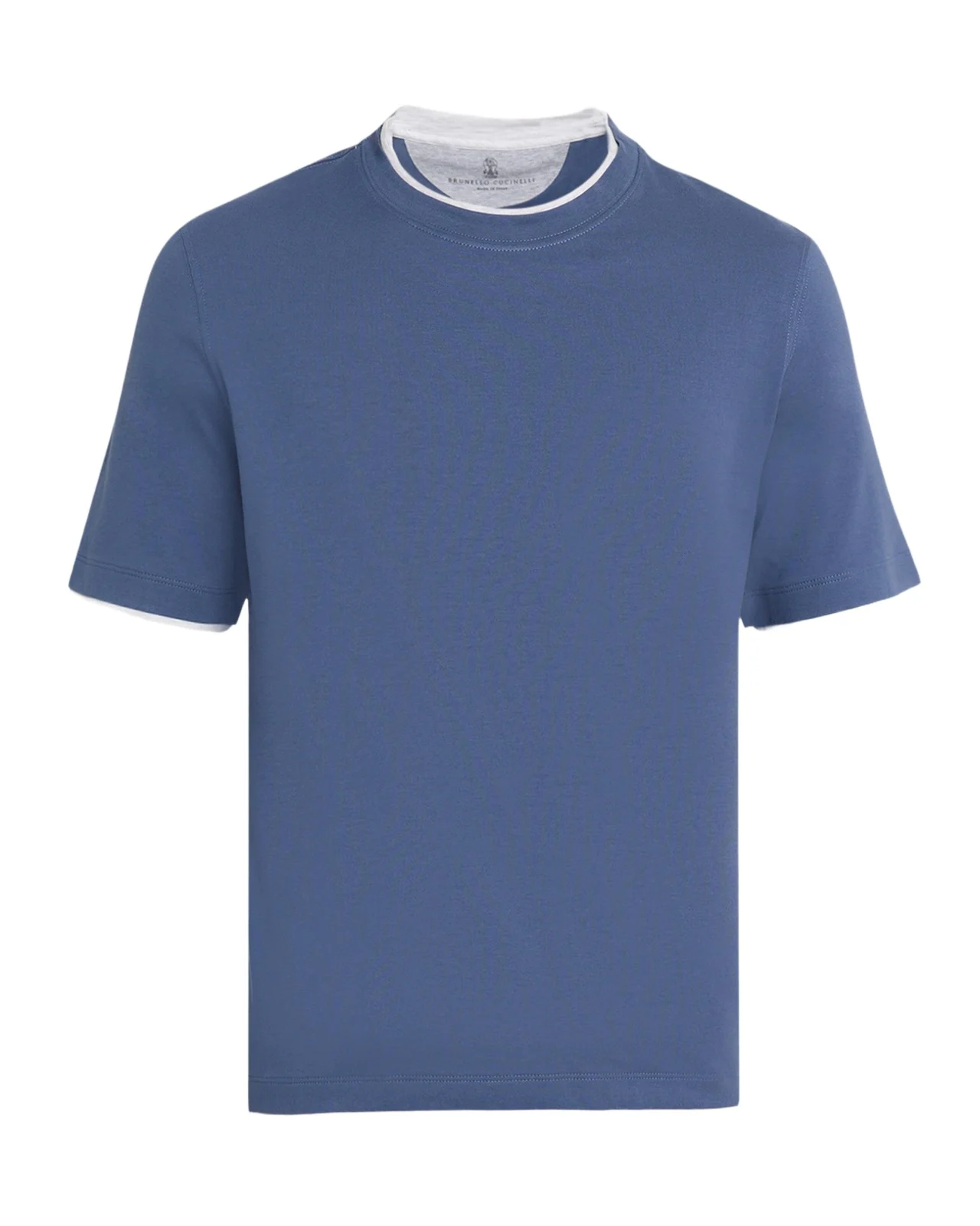 Men's Cotton Jersey Crewneck T-Shirt with Tipping Men's Cotton Jersey Crewneck T-Shirt with Tipping