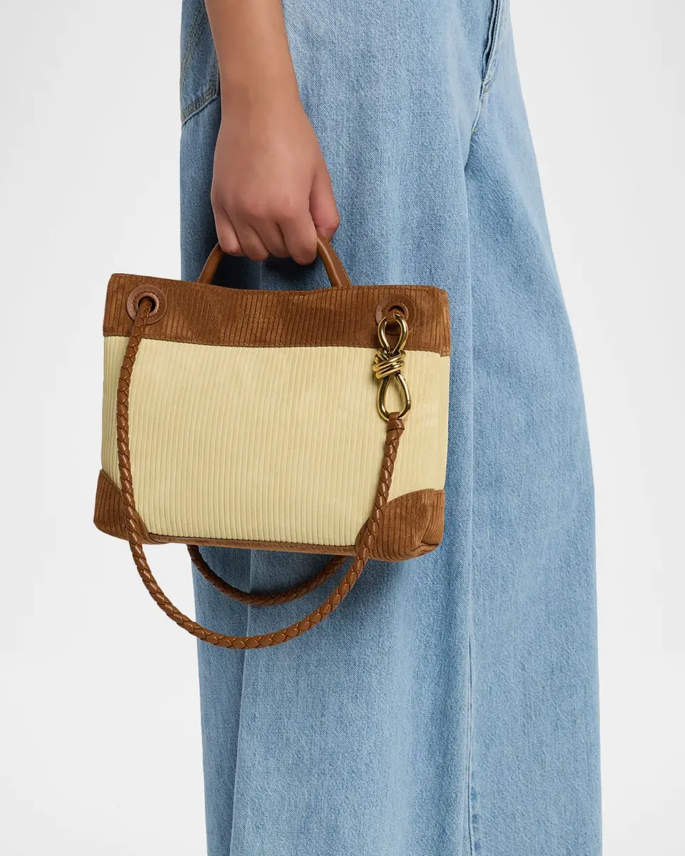 Bottega Veneta Two-Tone Suede Top-Handle Bag | Thumbnail 2 Bottega Veneta Two-Tone Suede Top-Handle Bag | Thumbnail 2