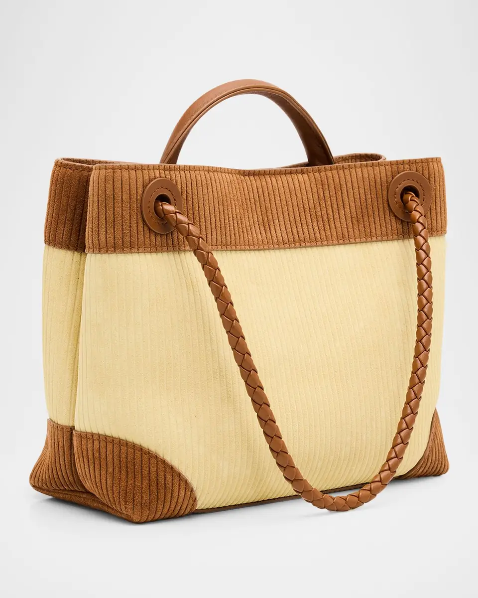 Bottega Veneta Two-Tone Suede Top-Handle Bag | Thumbnail 3 Bottega Veneta Two-Tone Suede Top-Handle Bag | Thumbnail 3