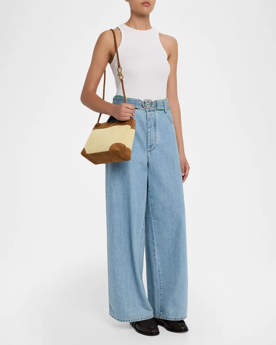 Bottega Veneta Two-Tone Suede Top-Handle Bag | Thumbnail 5 Bottega Veneta Two-Tone Suede Top-Handle Bag | Thumbnail 5