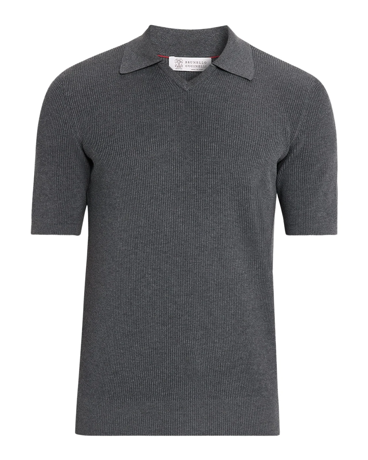 Men's Cotton Rib Johnny Collar Polo Sweater Men's Cotton Rib Johnny Collar Polo Sweater