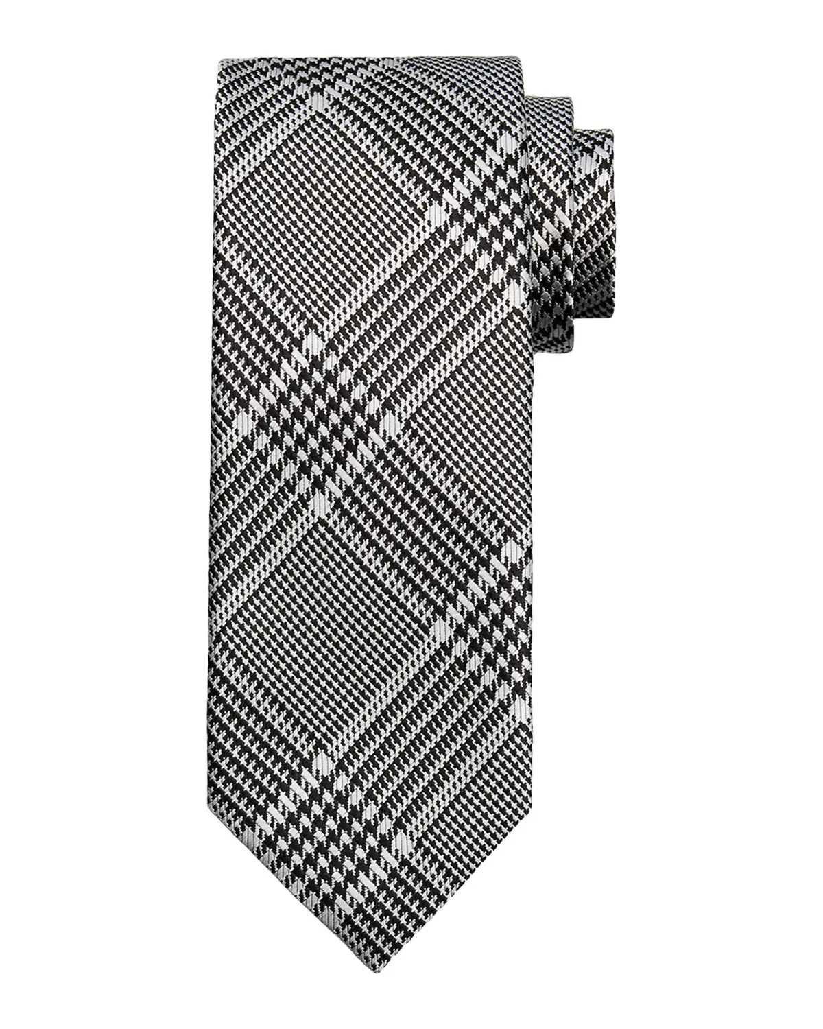 Tom Ford Men's Prince of Wales Grid Check Silk Tie