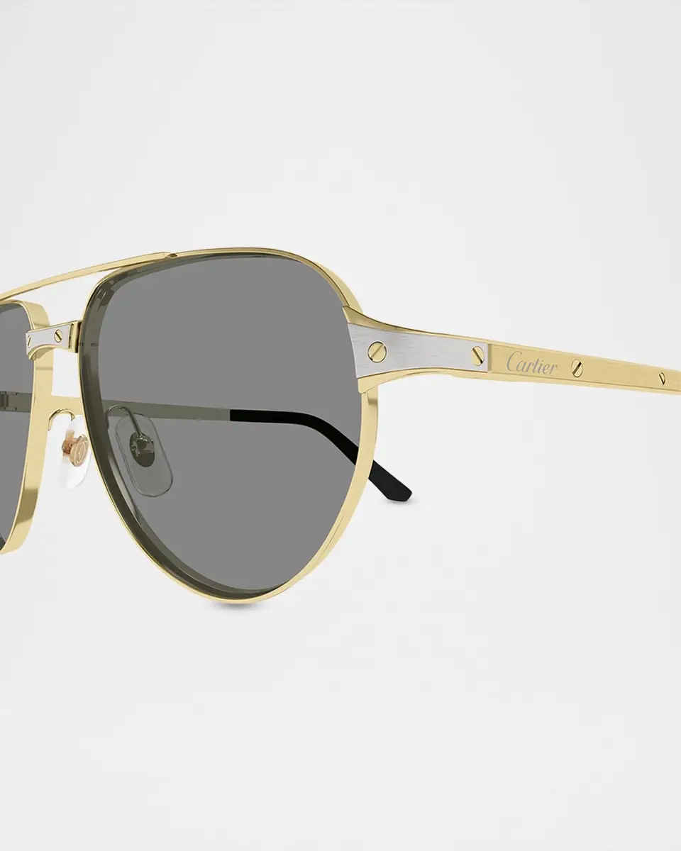 Cartier Men's CT0425S-006 Metal and Acetate Aviator Sunglasses | Thumbnail 2 Cartier Men's CT0425S-006 Metal and Acetate Aviator Sunglasses | Thumbnail 2
