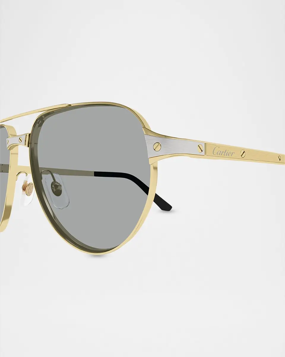 Cartier Men's CT0425S-006 Metal and Acetate Aviator Sunglasses | Thumbnail 3 Cartier Men's CT0425S-006 Metal and Acetate Aviator Sunglasses | Thumbnail 3