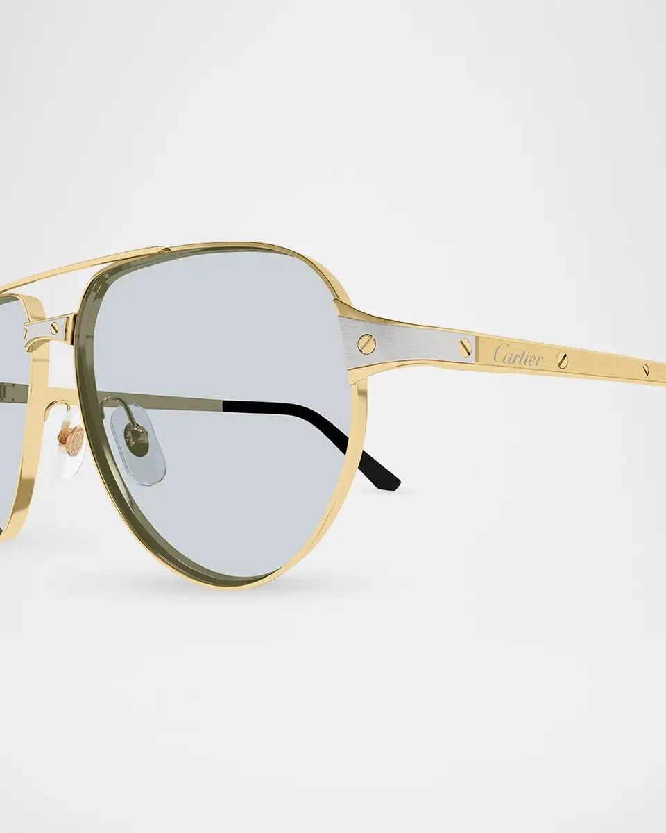 Cartier Men's CT0425S-006 Metal and Acetate Aviator Sunglasses | Thumbnail 4 Cartier Men's CT0425S-006 Metal and Acetate Aviator Sunglasses | Thumbnail 4