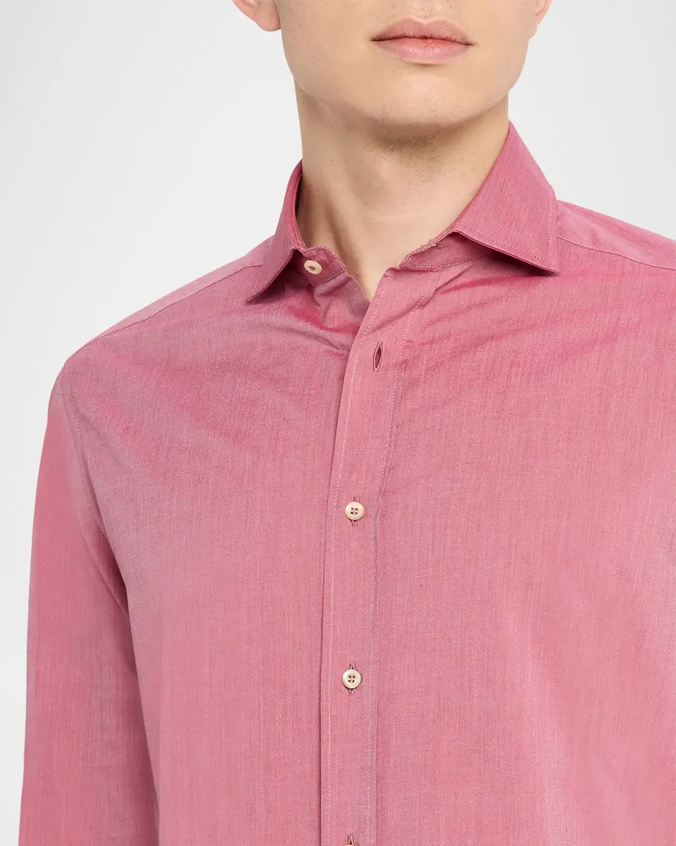 Brunello Cucinelli Men's Cotton Slim-Fit Button-Down Shirt | Thumbnail 5 Brunello Cucinelli Men's Cotton Slim-Fit Button-Down Shirt | Thumbnail 5