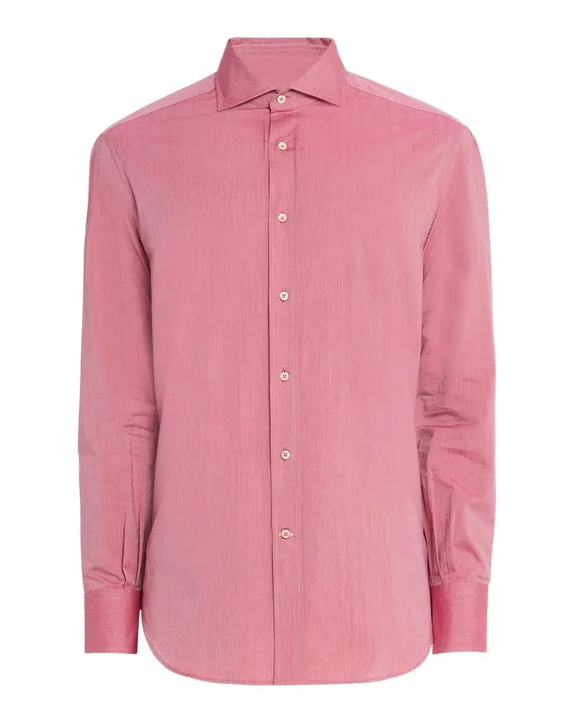 Men's Cotton Slim-Fit Button-Down Shirt Men's Cotton Slim-Fit Button-Down Shirt