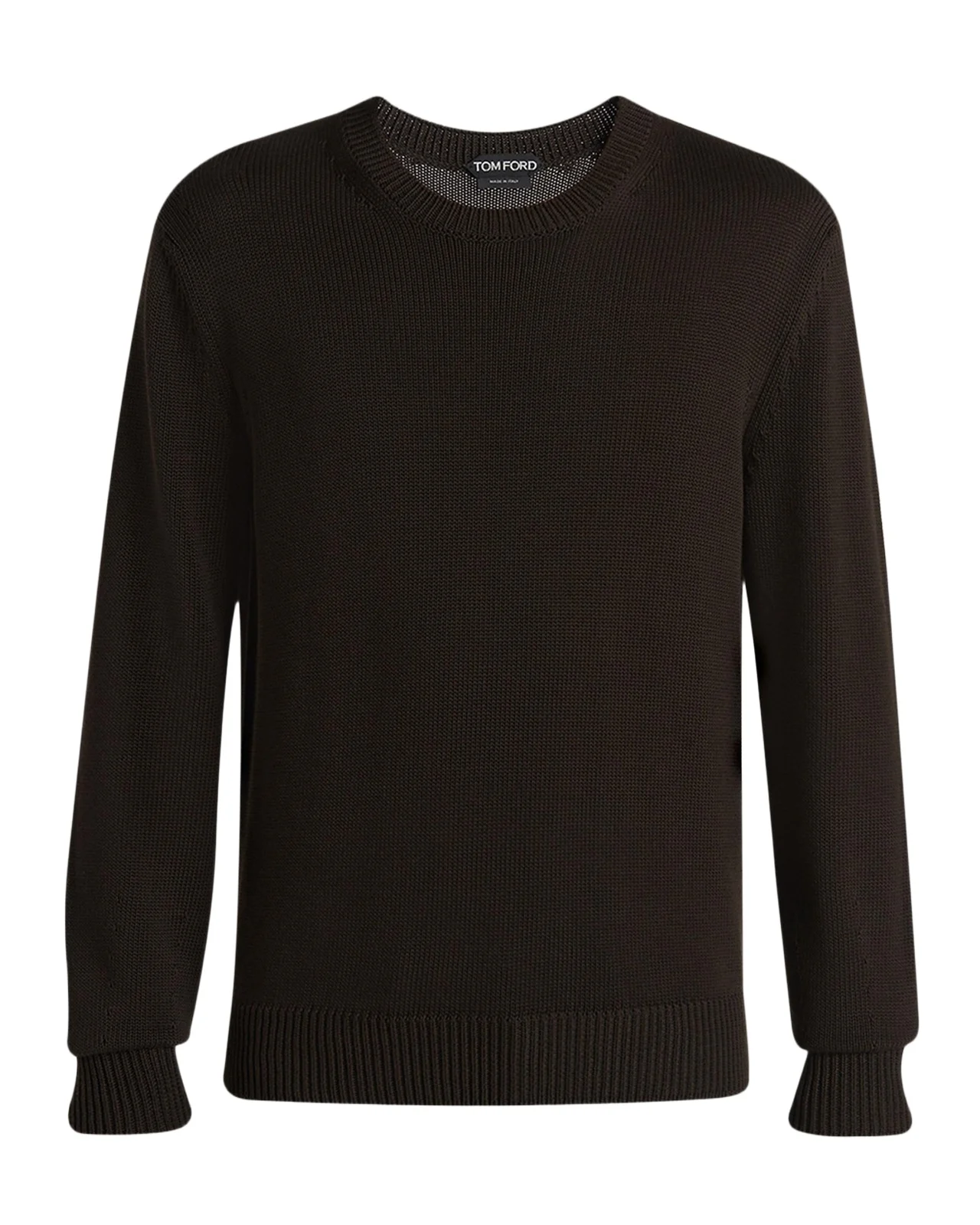 Men's Cotton and Silk Knit Crewneck Sweater