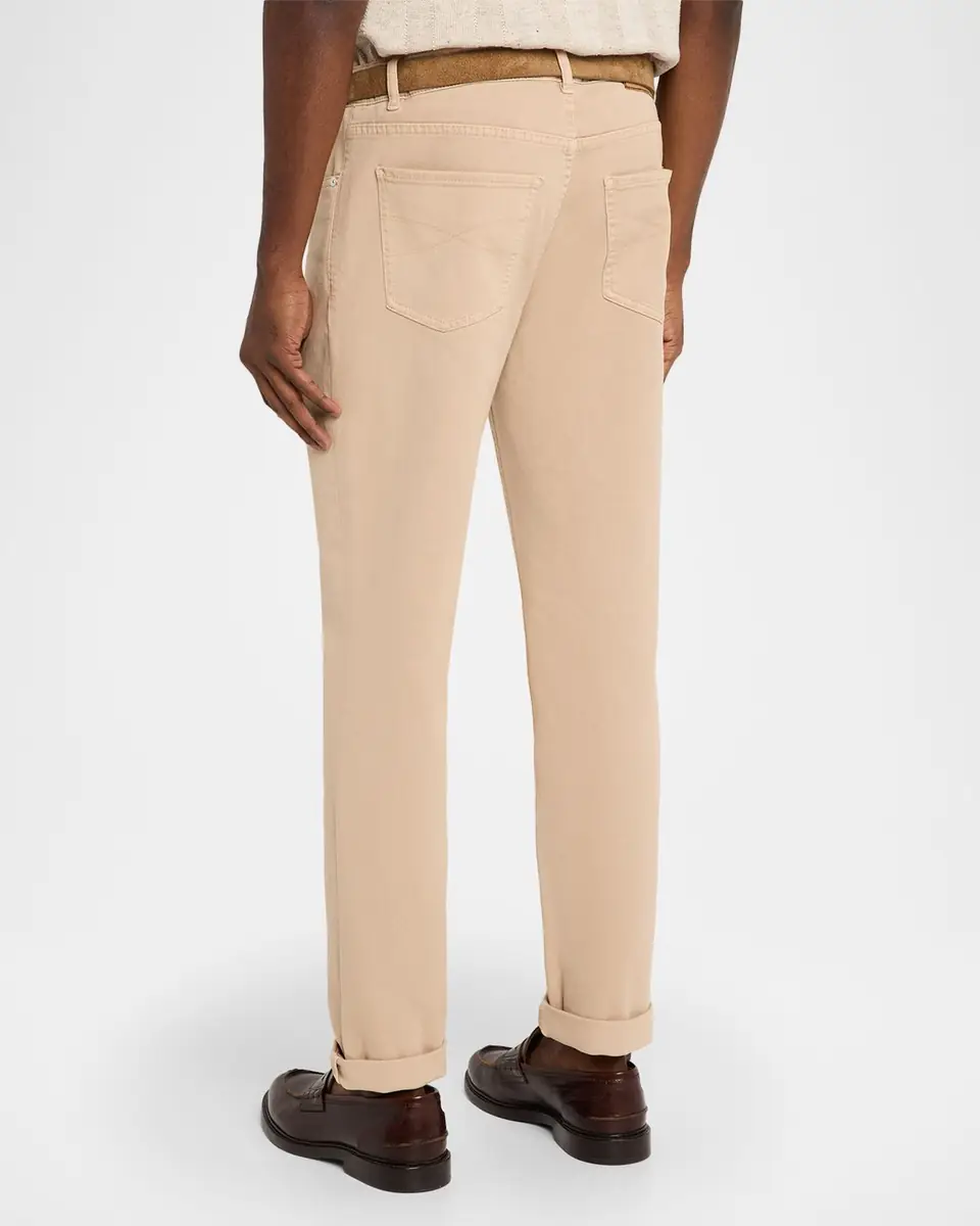 Brunello Cucinelli Men's Garment-Dyed Cotton Five-Pocket Pants | Thumbnail 3 Brunello Cucinelli Men's Garment-Dyed Cotton Five-Pocket Pants | Thumbnail 3