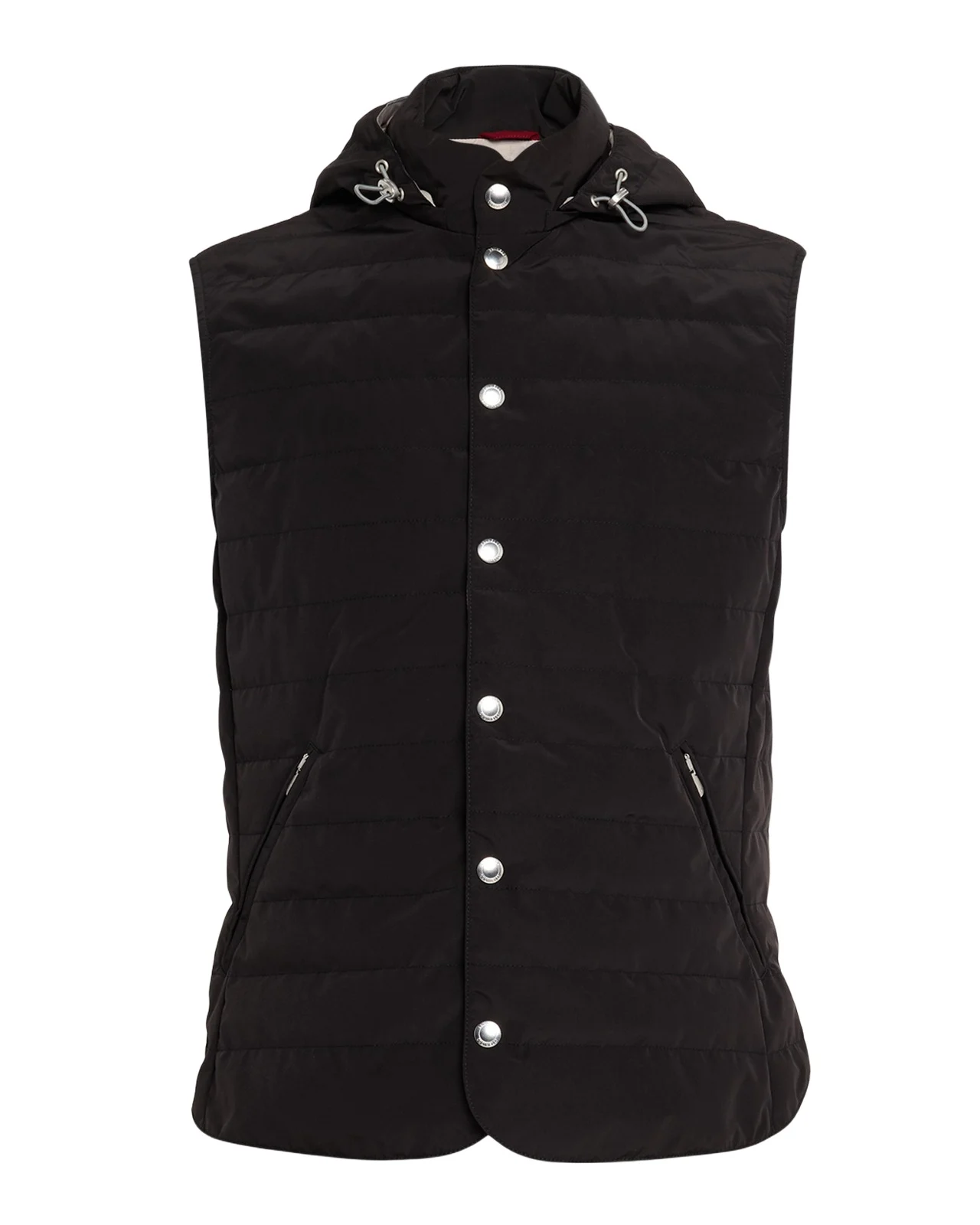 Brunello Cucinelli Men's Down Quilted Vest with Hood