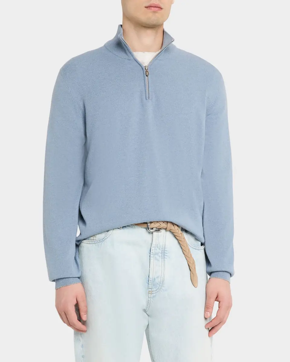 Brunello Cucinelli Men's Cashmere Turtleneck Sweater | Thumbnail 4 Brunello Cucinelli Men's Cashmere Turtleneck Sweater | Thumbnail 4