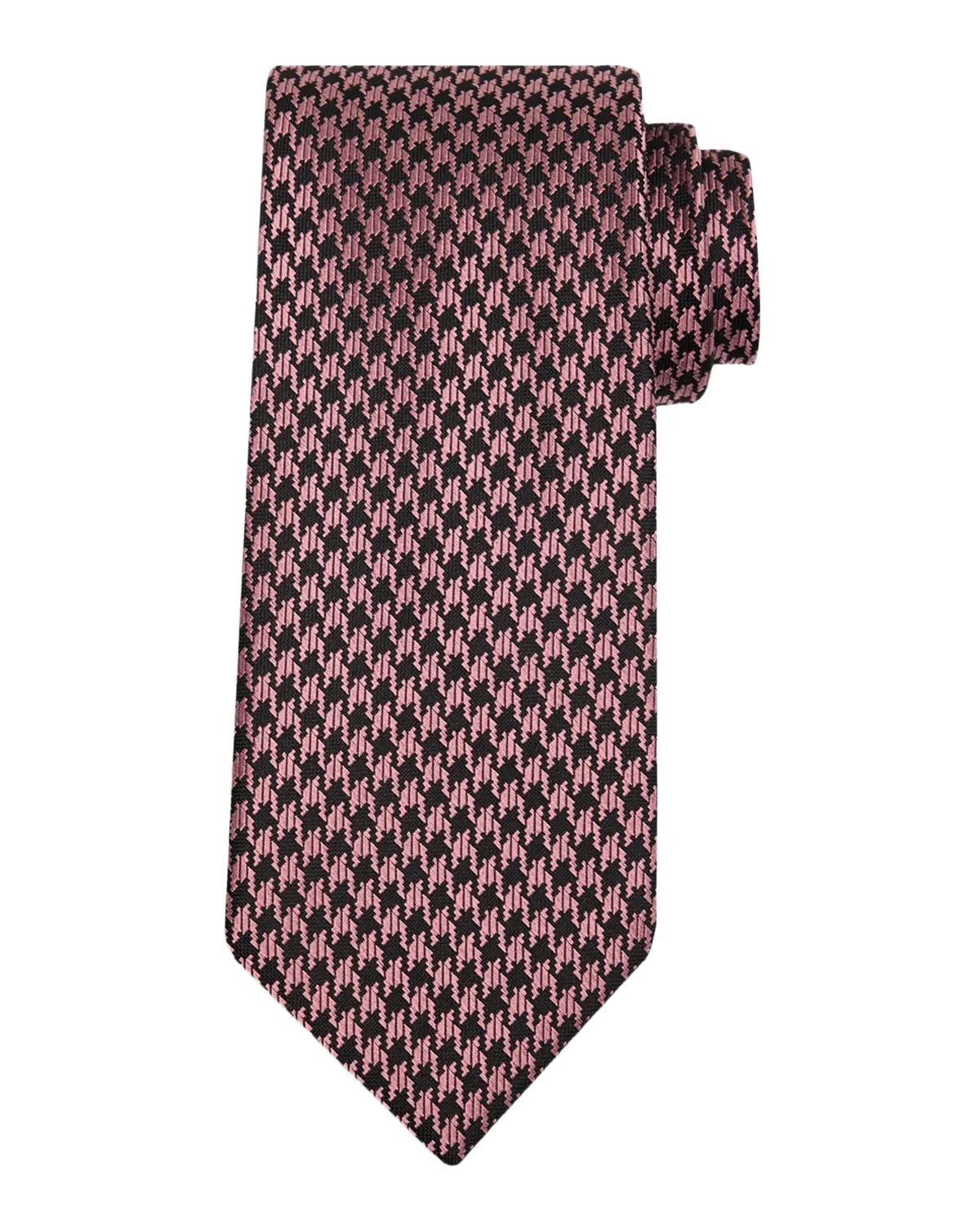 Men's Houndstooth Jacquard Silk Tie Men's Houndstooth Jacquard Silk Tie