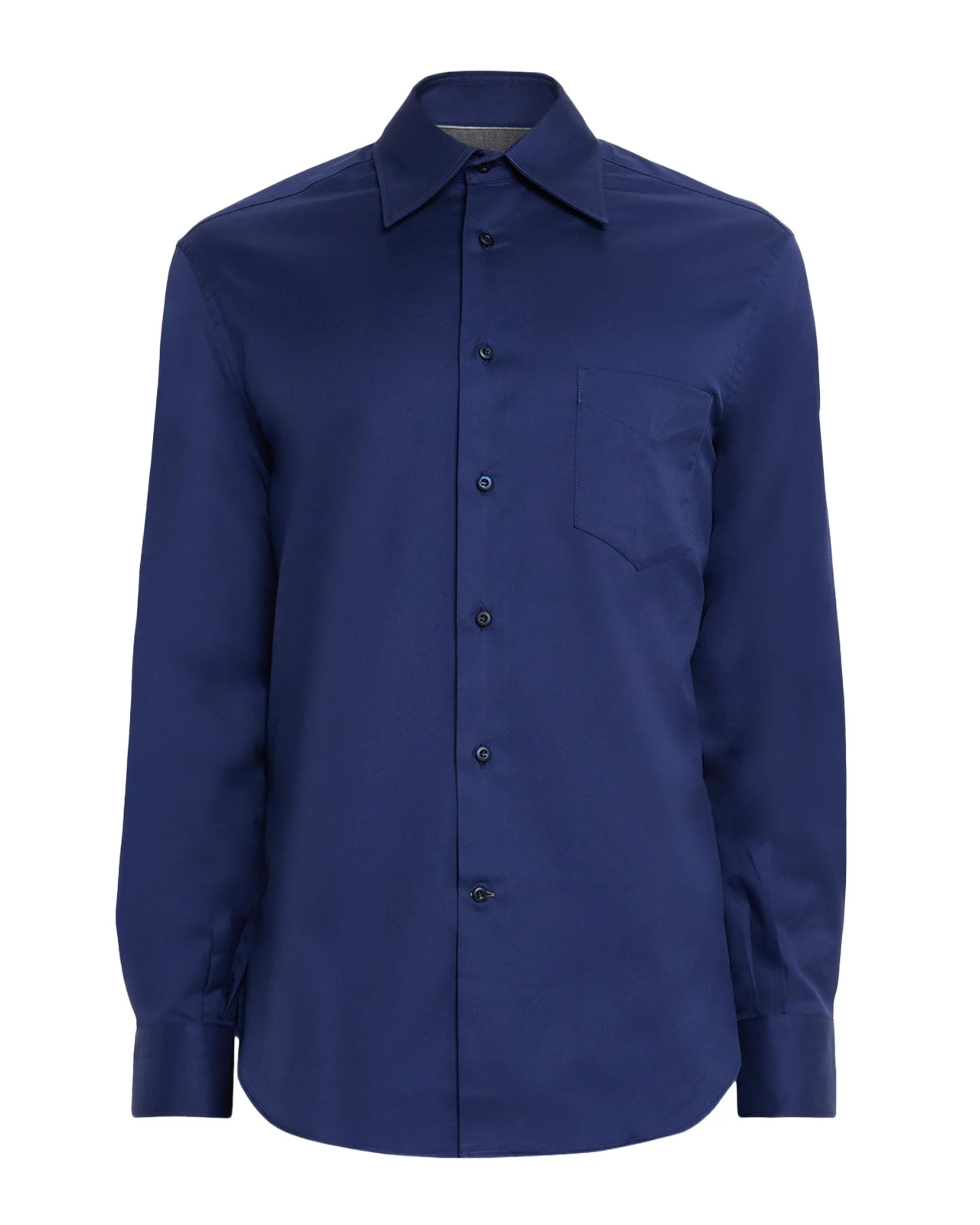Men's Point-Collar Cotton Button-Down Shirt