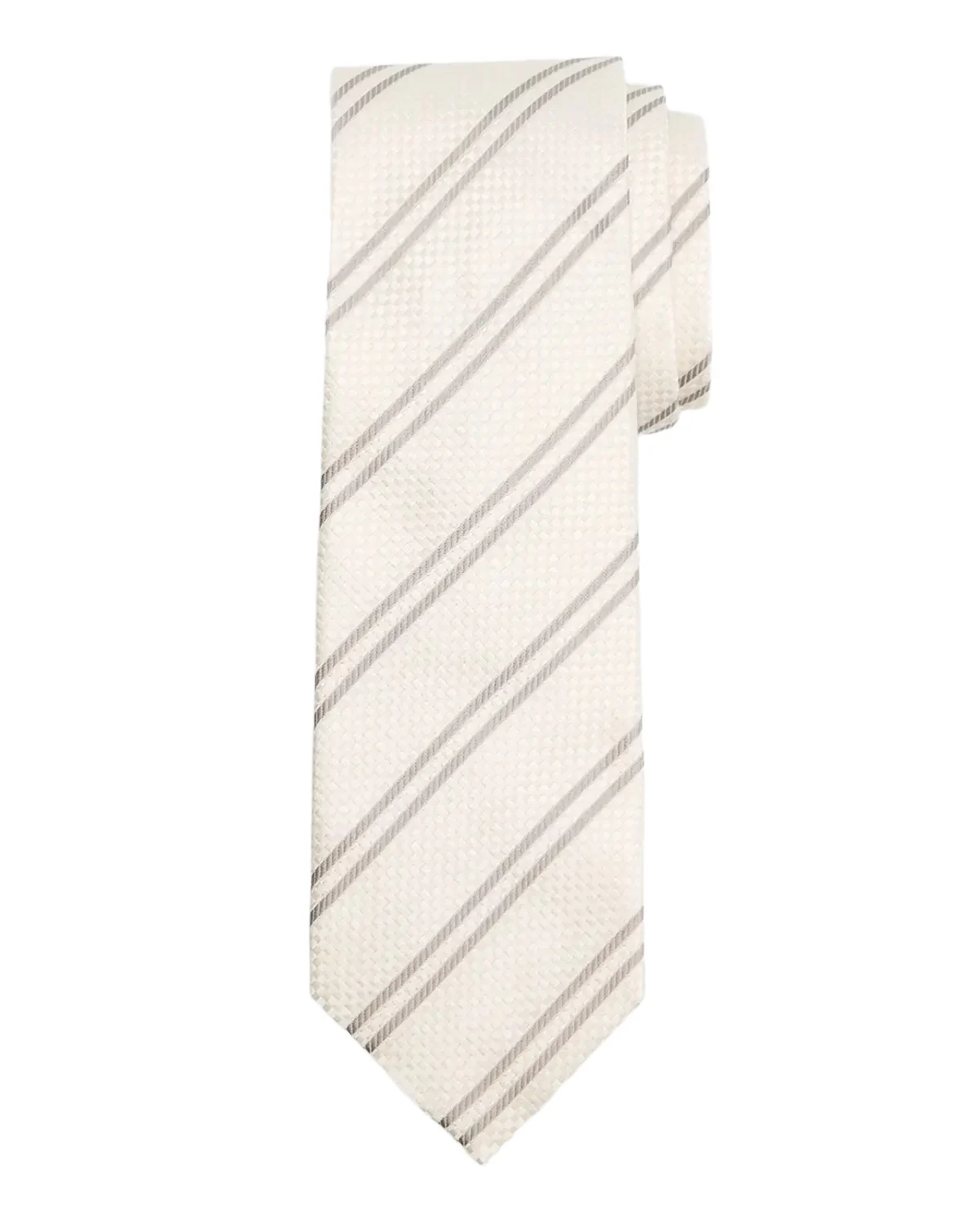 Men's Woven Diagonal-Stripe Silk Tie Men's Woven Diagonal-Stripe Silk Tie