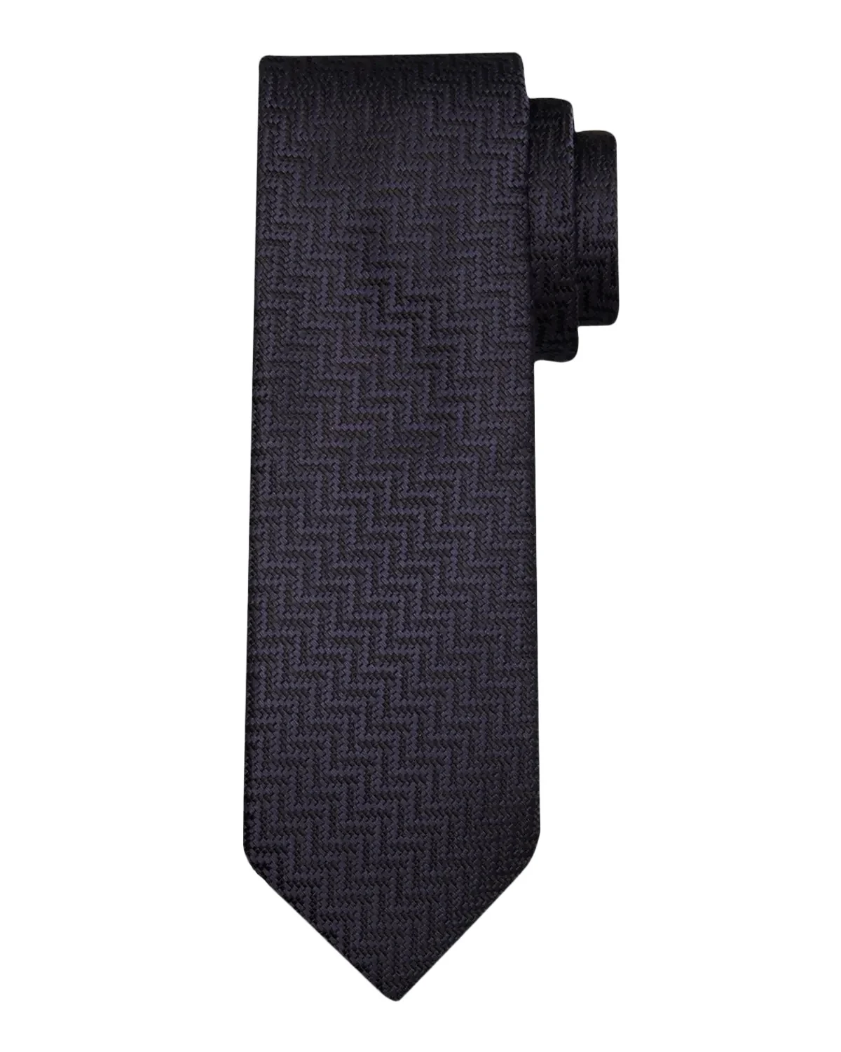 Men's Diagonal Chevron Silk Tie