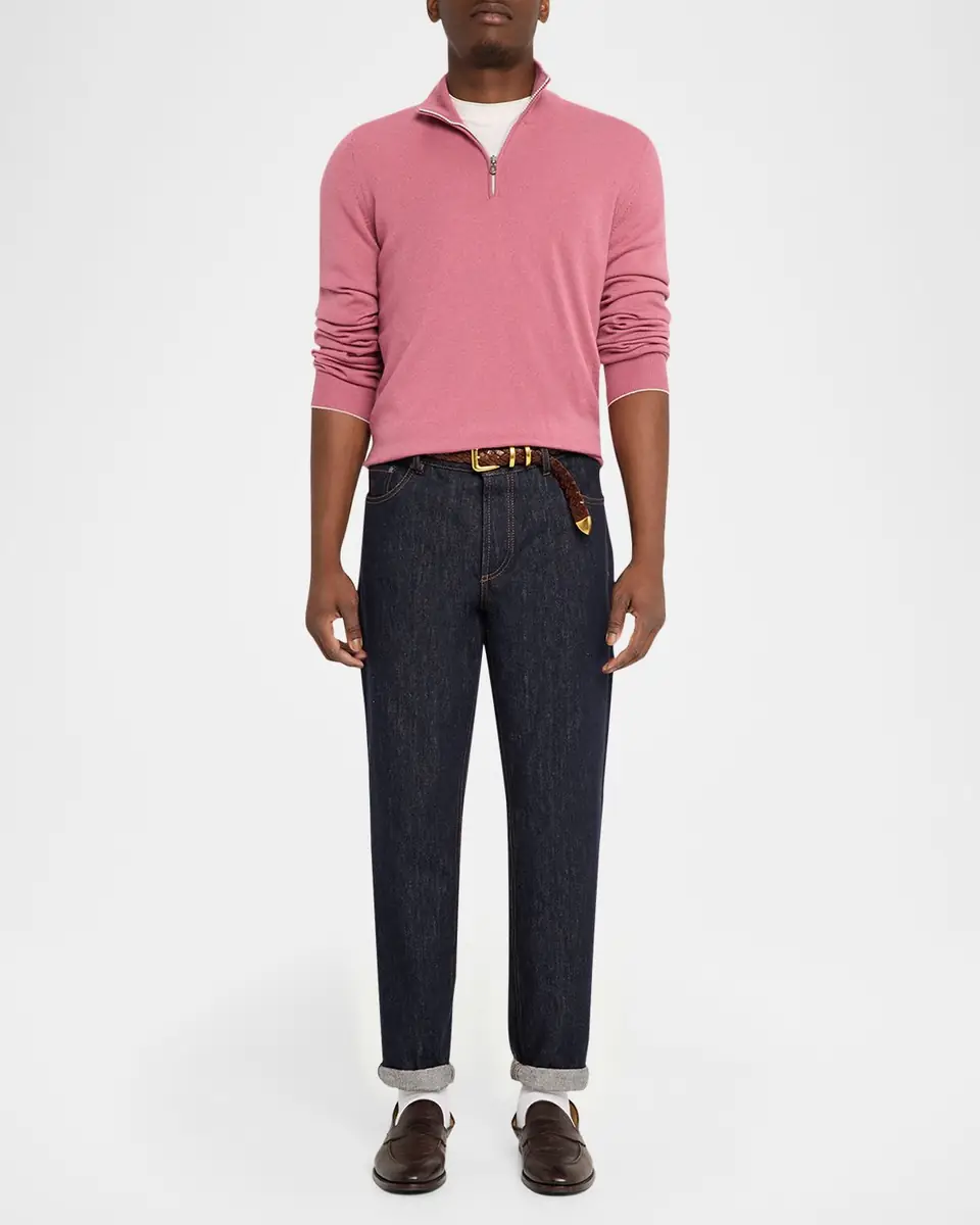 Brunello Cucinelli Men's Cashmere Turtleneck Sweater | Thumbnail 2 Brunello Cucinelli Men's Cashmere Turtleneck Sweater | Thumbnail 2