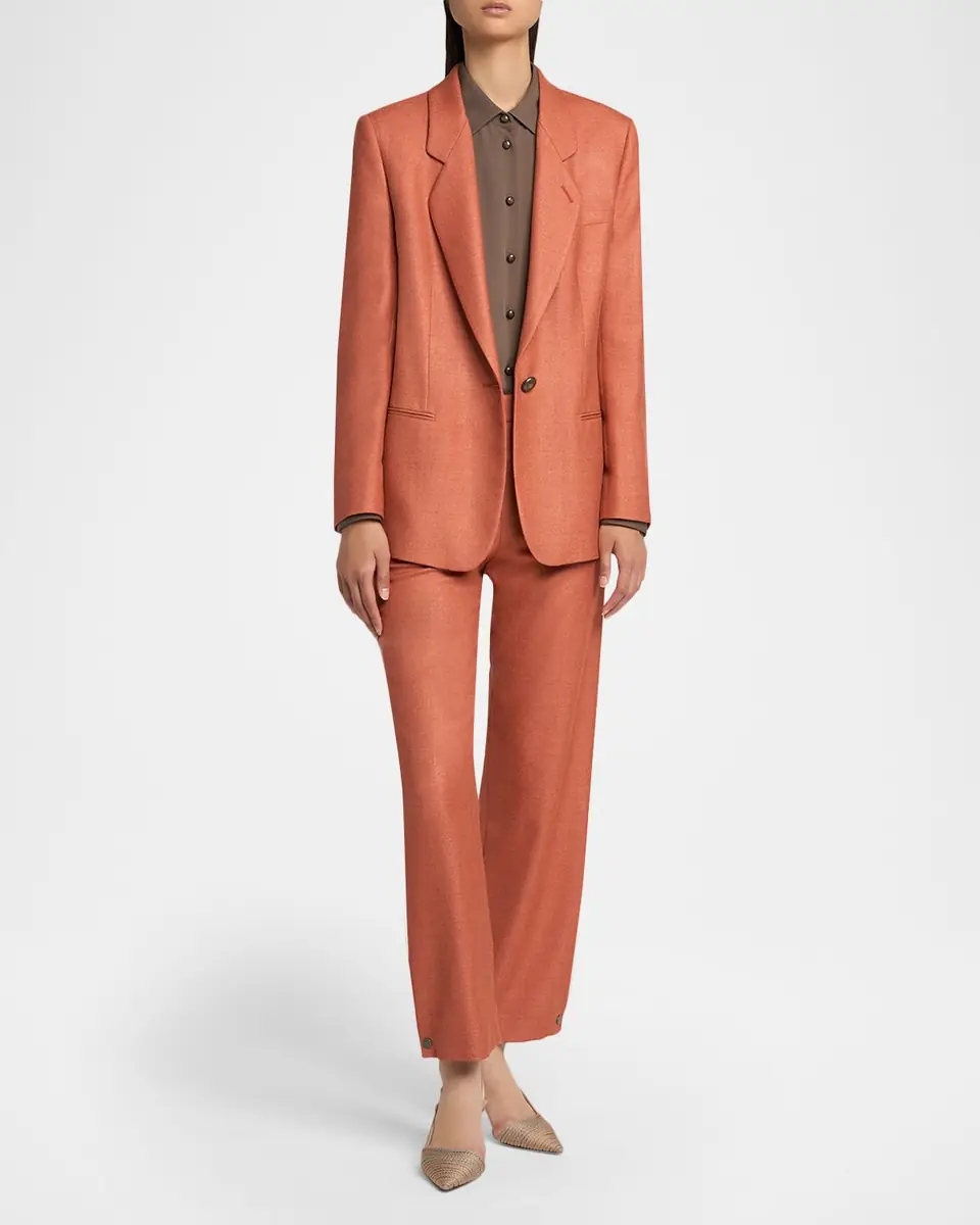 Giorgio Armani Pearly Buttoned Silk Georgette Shirt | Thumbnail 2 Giorgio Armani Pearly Buttoned Silk Georgette Shirt | Thumbnail 2