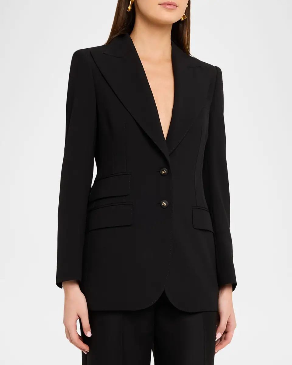 Dolce & Gabbana Turlington Woolen Single-Breasted Jacket | Thumbnail 4