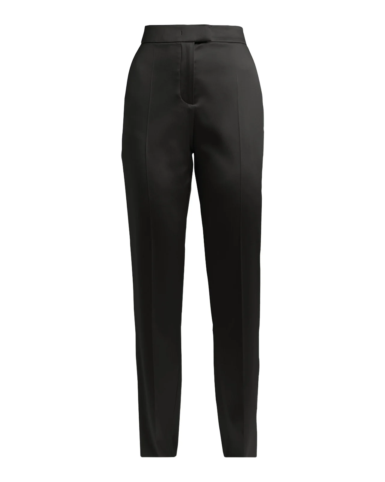 High-Rise Satin Straight-Leg Trousers High-Rise Satin Straight-Leg Trousers