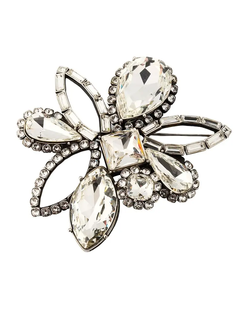 Alexander McQueen Cubic Zirconia Chandelier Brooch