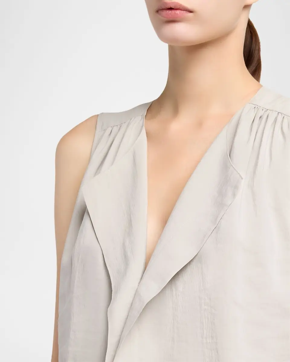 Giorgio Armani Sleeveless Silk Maxi Shirtdress | Thumbnail 5 Giorgio Armani Sleeveless Silk Maxi Shirtdress | Thumbnail 5