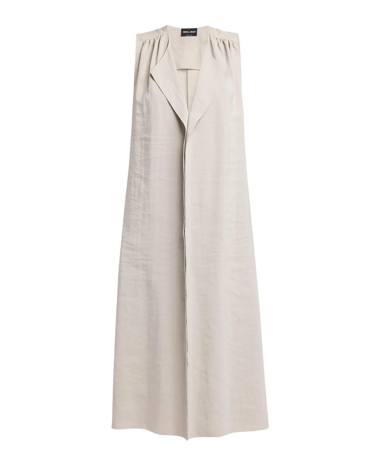 Sleeveless Silk Maxi Shirtdress