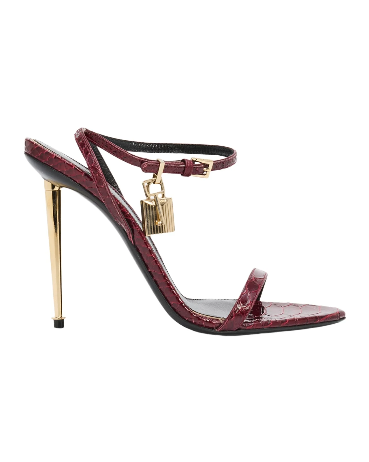 105mm Lock Embossed Leather Sandals 105mm Lock Embossed Leather Sandals