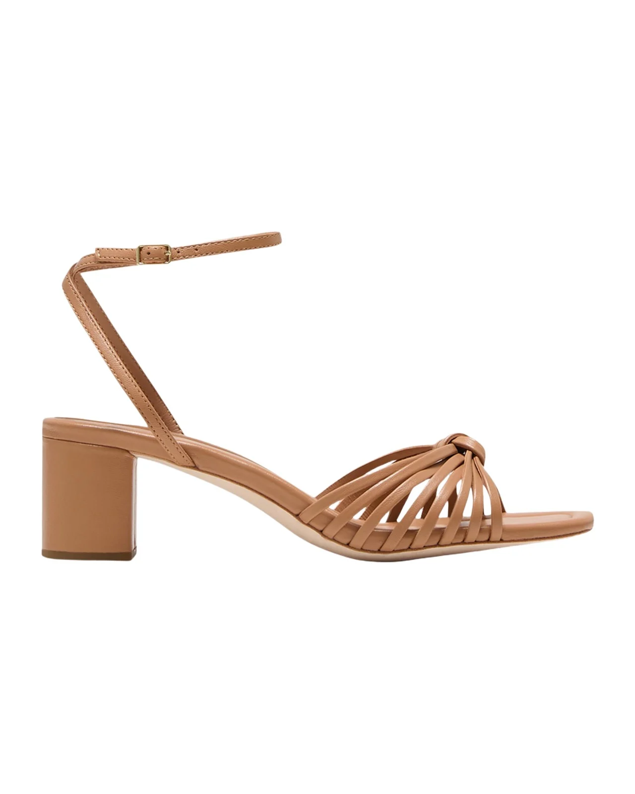 Olivia Leather Knot Block Heel Sandals